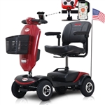 Foldable Mobility Scooter Travel Transformer 300 Watt 24v Electric Powered Four Wheeled Scooter