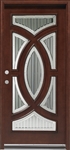 Solid Mahogany 36" Single Circle Deluxe Door Unit