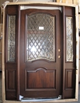 Triple Cherry Deluxe Eyebrow GL36 Solid Wood Entry Door
