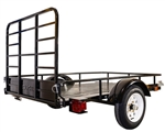 DK2 4' X 6' Single Axle Pull Behind Trailer With Drive-Up Gate & Open Side Rail