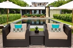 Beach 3 Piece Outdoor Wicker Patio Furniture Set - 2017 Model