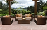 Beach 6 Piece Outdoor Wicker Patio Furniture Set - 2017 Model