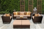 Beach 8 Piece Outdoor Wicker Patio Furniture Set - 2017 Model