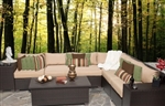Beach 9 Piece Outdoor Wicker Patio Furniture Set - 2017 Model