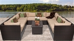 Beach 11 Piece Outdoor Wicker Patio Furniture Set - 2017 Model