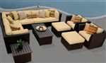 Beach 12 Piece Outdoor Wicker Patio Furniture Set - 2017 Model