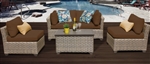 Contemporary 5 Piece Outdoor Wicker Patio Furniture Set - 2017 Model