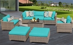 Contemporary 8 Piece Outdoor Wicker Patio Furniture Set - 2017 Model