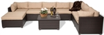 Premium 9 Piece Outdoor Wicker Patio Furniture Set - 2017 Model