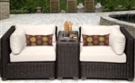 Rustic 3 Piece Outdoor Wicker Patio Furniture Set - 2017 Model