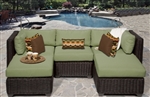 Rustic 5 Piece Outdoor Wicker Patio Furniture Set - 2017 Model