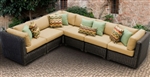 Rustic 6 Piece Outdoor Wicker Patio Furniture Set - 2017 Model