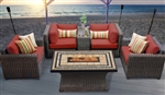 Rustic 6 Piece Outdoor Wicker Patio Furniture Set - 2017 Model