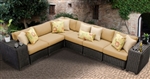 Rustic 8 Piece Outdoor Wicker Patio Furniture Set - 2017 Model