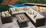 Rustic 8 Piece Outdoor Wicker Patio Furniture Set - 2017 Model