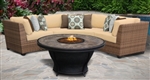 Toscano 4 Piece Outdoor Wicker Patio Furniture Set - 2017 Model