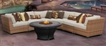 Toscano 6 Piece Outdoor Wicker Patio Furniture Set - 2017 Model