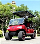 Evolution 48v Lithium Electric Golf Cart Four Seater - Custom Rims & Flip Seat - Optionally Fully Loaded