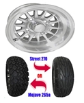 Brand New Lifted Golf Cart Tires and 10" RHOX Phoenix Machined Wheels Set