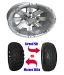 Brand New Lifted Golf Cart Tires and 10" RHOX Vegas Machined Wheels Set