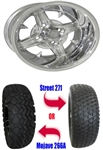 12" Wheel/Tire Combo Package with Lift Kit.  Fits EZGO TXT/Medalist 01-10.