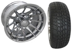 Brand New Lifted Golf Cart Tires and 12" RHOX 102 Wheels Set