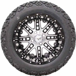 14" Lifted Golf Cart Tire/Wheel Package Combo with Lift Kit.  Fits EZGO TXT 01-08.