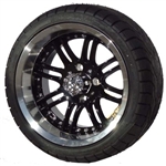 Brand New Lifted Golf Cart Tires and 14" Black Optimus Wheels Set