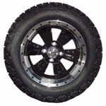 14" Golf Cart Tire/Wheel Package Combo with Lift Kit.  Fits Club Car DS (Gas) 96-04.