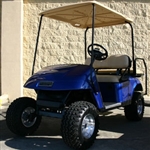 EZ-GO Lifted Blue 36 Volt Electric Golf Cart
