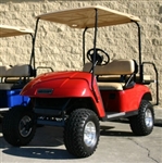 EZ-GO Lifted Red 36 Volt Electric Golf Cart