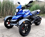200cc Tryker Trike Scooter Gas Moped Fully Automatic with Reverse - JassCol 200 Trike - Blue