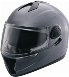 Adult Black Metallic Motorcycle Helmet (DOT Approved)
