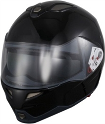 Adult Black Modular Motorcycle Helmet (DOT Approved)