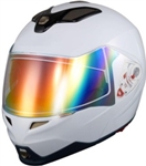 Adult White Modular Motorcycle Helmet (DOT Approved)