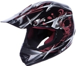 Adult Black Skull Motocross Helmet (DOT Approved)