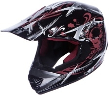 Adult Black Skull Motocross Helmet (DOT Approved)
