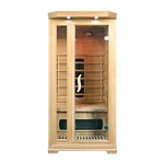 1 - 2 Person Far Infrared Canadian Hemlock Sauna Cabin w/Ceramic Heaters- ZY-001 - Solo
