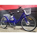 Electric Powered 26" Adult Tricycle Motorized 3 Wheel Mobility Trike Scooter Bicycle - Critter SLC - BLUE