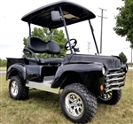 Black Custom 47' Old Truck Gas Golf Cart Club Car Precedent With Lift Kit & Custom Rims, Radio & Street Legal Package
