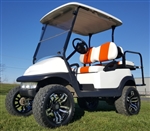 White 48v Electric Club Car Precedent Golf Cart With Custom Rims & Tires