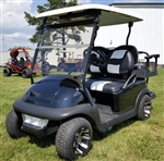 48V Black Custom Golf Cart Electric Club Car Precedent w/ Genesis 250 Rear Flip with Cooler & Rear Storage