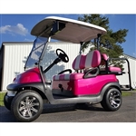 48v Electric Hot Pink Club Car Precedent Golf Cart Fully Customized