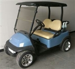 Baby Blue 48v Electric Club Car Precedent Golf Cart w/ Custom Rims & Tires