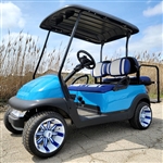 48V Golf Cart Electric Baby BLUE Demon Club Car Precedent With Rear Flip Seat
