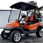 Burnt Orange Gas Golf Cart Club Car Precedent Lifted & Customized