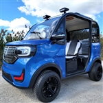 LE Doorless Coco Coupe Electric Golf Car Small LSV Low Speed Vehicle Golf Cart 4 Seater 60v Scooter Car - BEACH EDITION - DARK BLUE