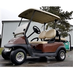 48V Copper Brown Electric Club Car Precedent Electric Golf Cart w/ Rear Flip Seat