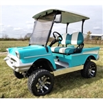 Lifted 57 Chevy Golf Cart Club Car Precedent With Custom Rims, Radio, Seats & More