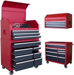 11 Drawers Rolling Tool Chest Tool Storage Cabinet Roller Cabinet Workshop Storage System Tool Organizer Equipped with Casters, Handle for Garage Workshop Warehouse Repair Shop